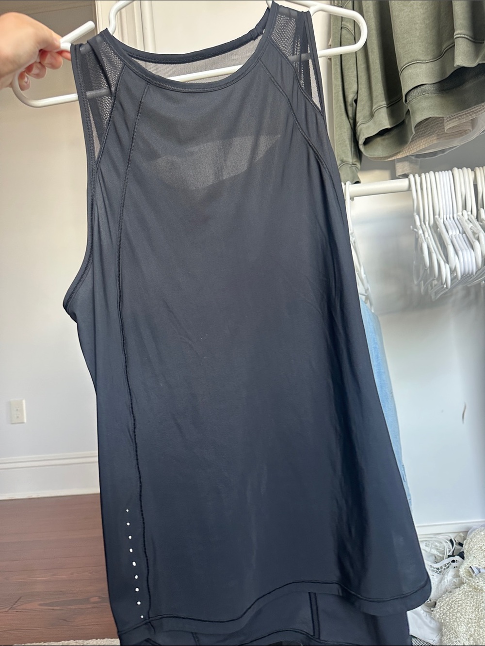 Lululemon Sculpt Tank Black Mesh Back